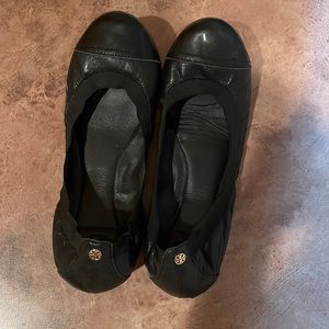 Tory Burch Black Flats